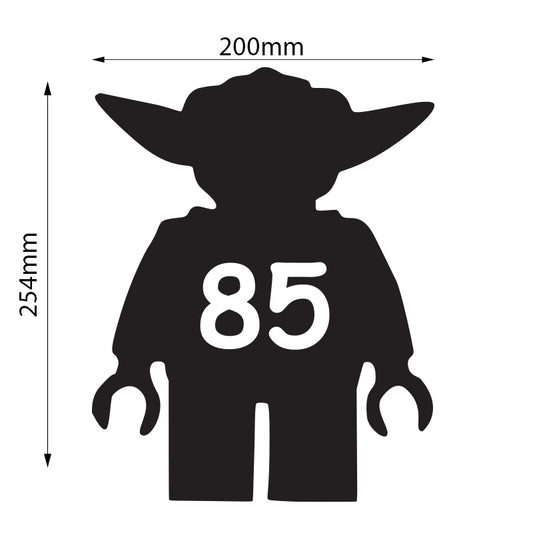 Personalised Wheelie Bin Sticker Decal Graphic vinyl house numbers Star Wars Yoda